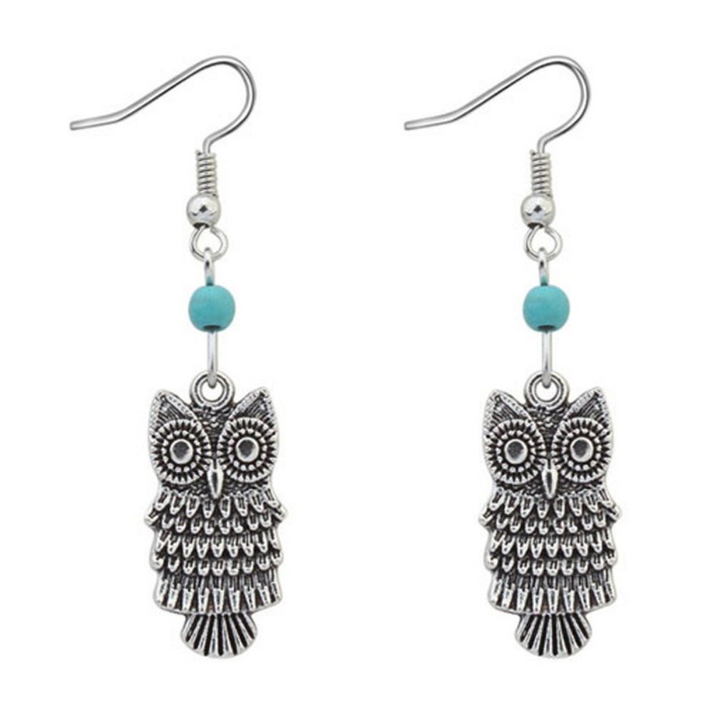 Brand New Silver Plated Owl Earrings